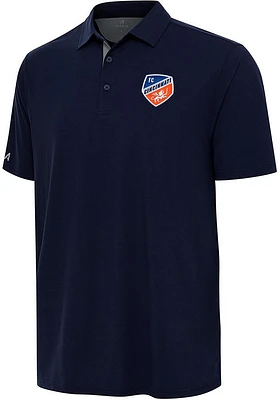 Antigua FC Cincinnati Mens Navy Blue Era Short Sleeve Polo