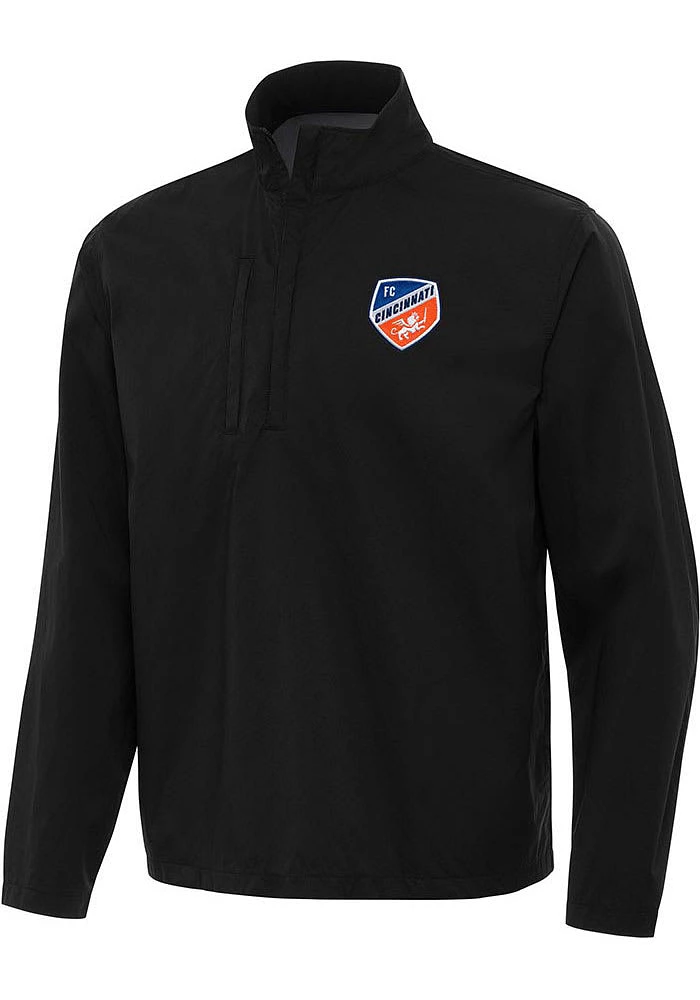 Antigua FC Cincinnati Mens Brisk Long Sleeve Qtr Zip Pullover