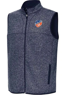 Antigua FC Cincinnati Mens Navy Blue Fortune Sleeveless Jacket