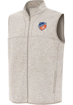 Antigua FC Cincinnati Mens Oatmeal Fortune Sleeveless Jacket