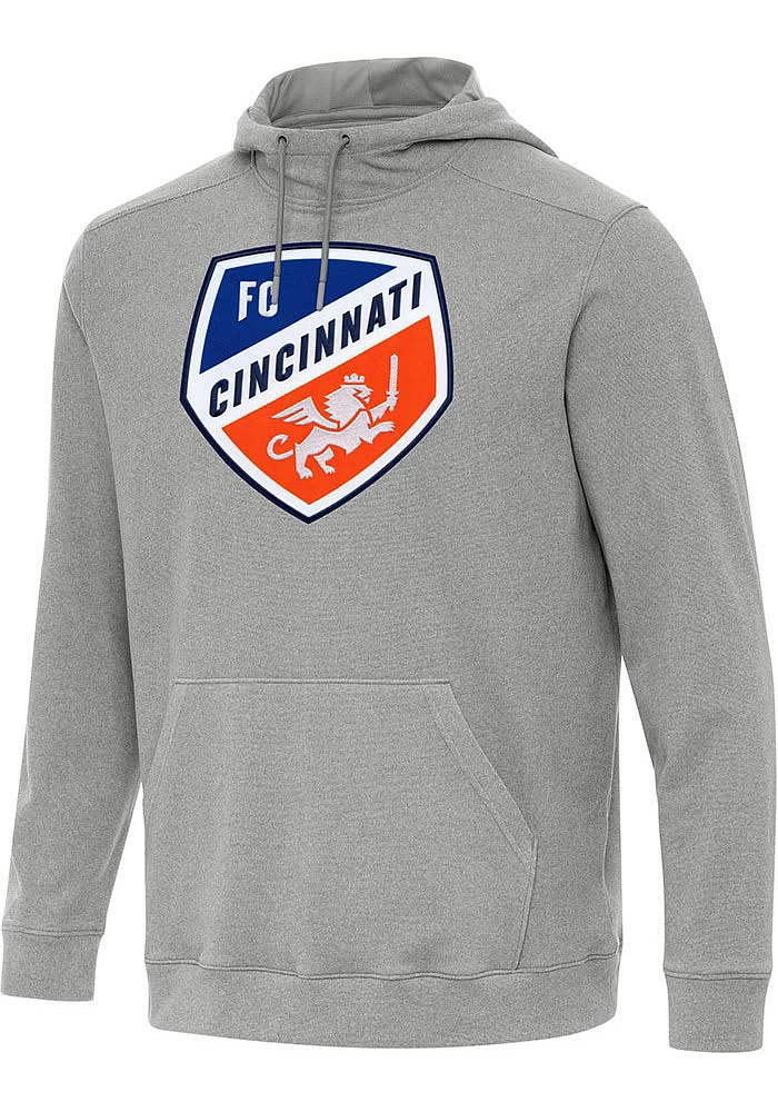 Antigua FC Cincinnati Mens Full Front Cloud Long Sleeve Hoodie