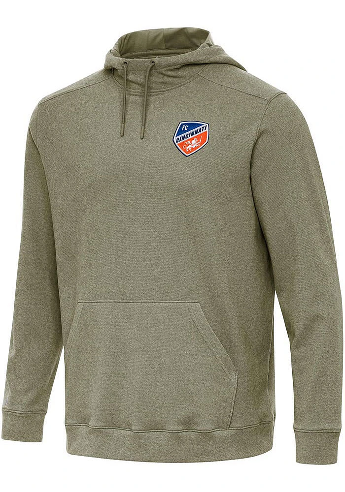 Antigua FC Cincinnati Mens Olive Cloud Long Sleeve Hoodie