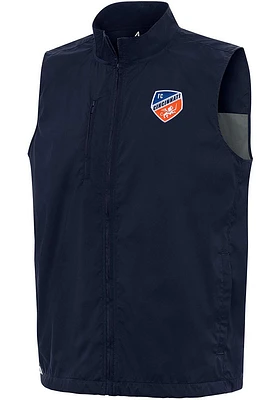 Antigua FC Cincinnati Mens Navy Blue Brisk Sleeveless Jacket