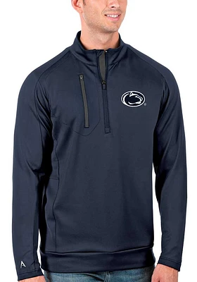Antigua Penn State Nittany Lions Mens Navy Blue Generation Long Sleeve Qtr Zip Pullover