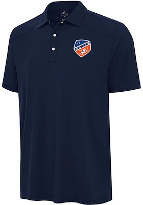 Antigua FC Cincinnati Mens Navy Blue Western Short Sleeve Polo