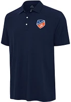 Antigua FC Cincinnati Mens Navy Blue Western Short Sleeve Polo