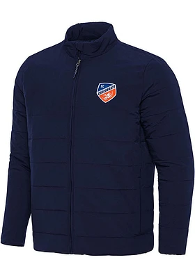 Antigua FC Cincinnati Mens Navy Blue Swelter Filled Jacket