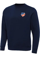 Antigua FC Cincinnati Mens Navy Blue Victory Big and Tall Crew Sweatshirt