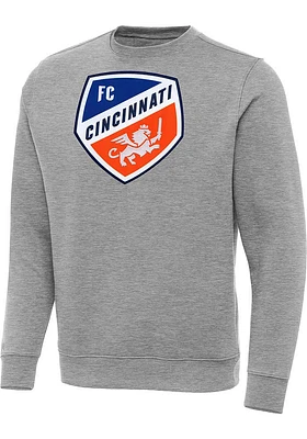 Antigua FC Cincinnati Mens Full Front Victory Big and Tall Crew Sweatshirt