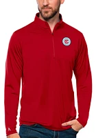 Antigua Chicago Fire Mens Red Tribute Long Sleeve Qtr Zip Pullover