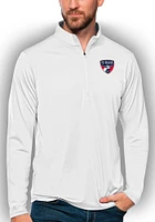 Antigua FC Dallas Mens White Tribute Long Sleeve Qtr Zip Pullover