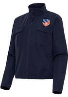 Antigua FC Cincinnati Womens Navy Blue Even Par Light Weight Jacket