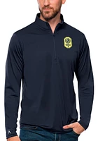 Antigua Nashville SC Mens Navy Blue Tribute Long Sleeve Qtr Zip Pullover