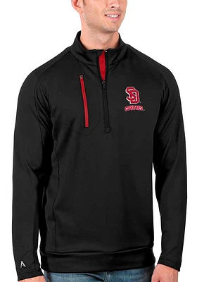Antigua South Dakota Coyotes Mens Black Generation Long Sleeve Qtr Zip Pullover