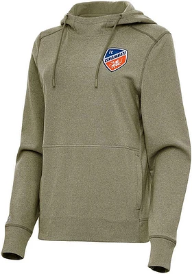 Antigua FC Cincinnati Womens Olive Justice Hooded Sweatshirt