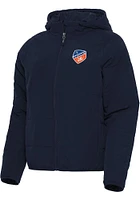 Antigua FC Cincinnati Womens Navy Blue Universe Filled Jacket