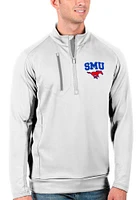 Antigua SMU Mustangs Mens Generation Long Sleeve Qtr Zip Pullover