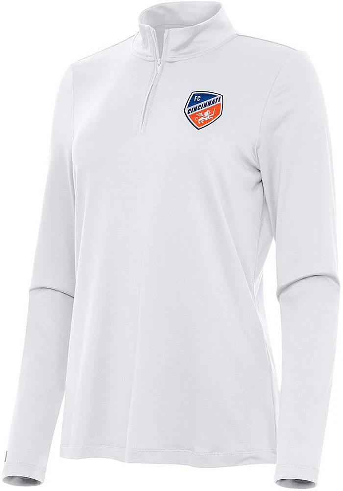 Antigua FC Cincinnati Womens Reprocess Recycled 1/4 Zip Pullover