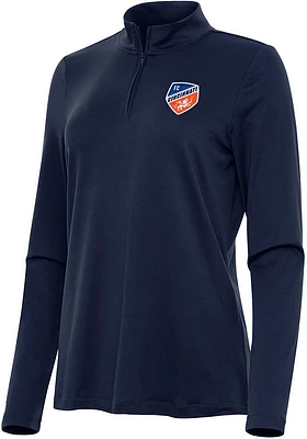 Antigua FC Cincinnati Womens Navy Blue Reprocess Recycled 1/4 Zip Pullover