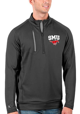 Antigua SMU Mustangs Mens Generation Long Sleeve Qtr Zip Pullover