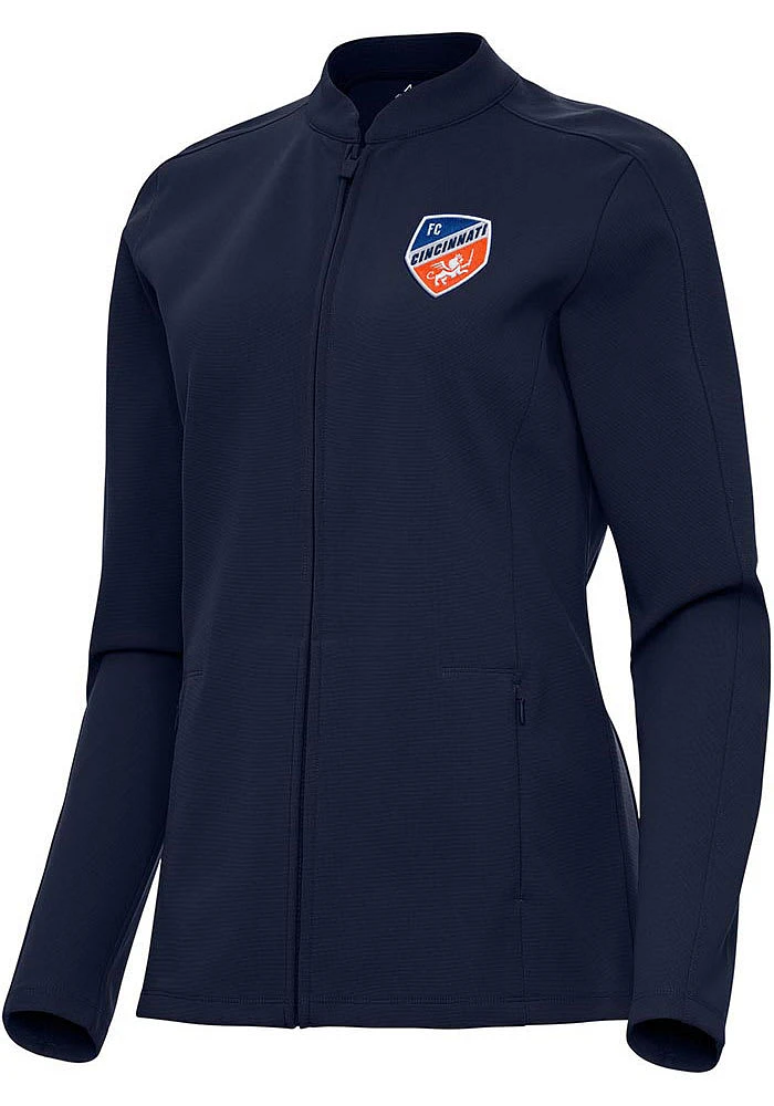 Antigua FC Cincinnati Womens Navy Blue Regard Light Weight Jacket