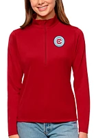 Antigua Chicago Fire Womens Red Tribute Qtr Zip Pullover