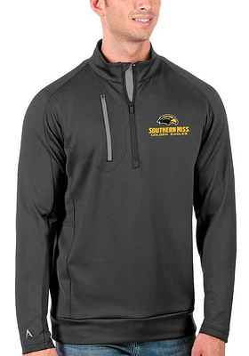 Antigua Southern Mississippi Golden Eagles Mens Generation Long Sleeve Qtr Zip Pullover