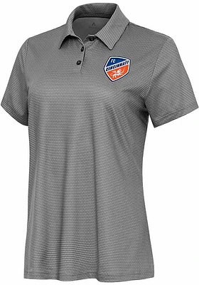 Antigua FC Cincinnati Womens White Rings Short Sleeve Polo Shirt