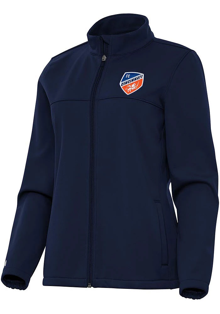 Antigua FC Cincinnati Womens Navy Blue Links Light Weight Jacket