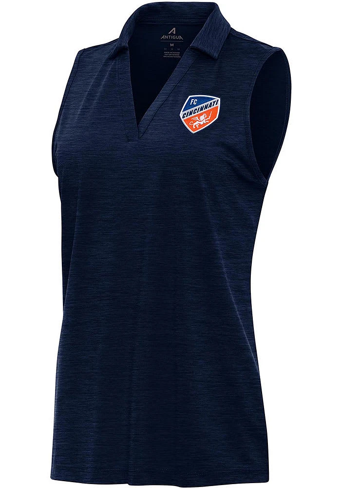 Antigua FC Cincinnati Womens Navy Blue Layout Polo Shirt