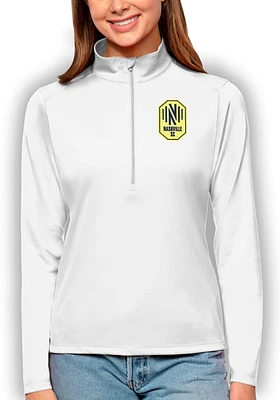 Antigua Nashville SC Womens White Tribute Qtr Zip Pullover