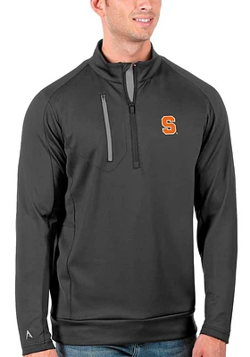 Antigua Syracuse Orange Mens Generation Long Sleeve Qtr Zip Pullover