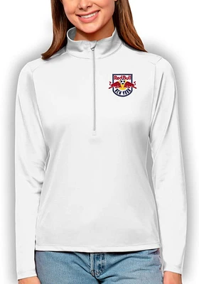 Antigua New York Red Bulls Womens White Tribute Qtr Zip Pullover