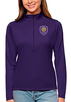 Antigua Orlando City SC Womens Tribute Qtr Zip Pullover