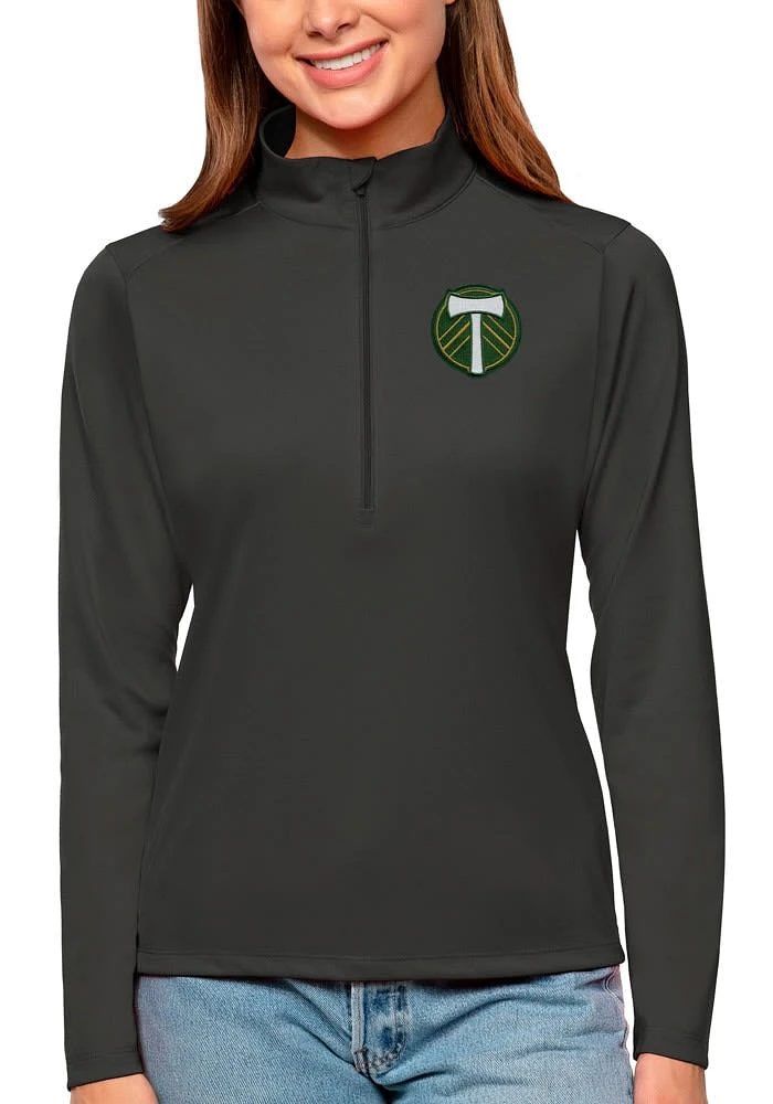 Antigua Portland Timbers Womens Tribute Qtr Zip Pullover