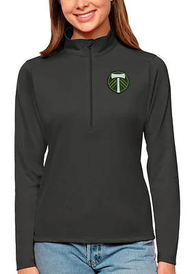Antigua Portland Timbers Womens Tribute Qtr Zip Pullover