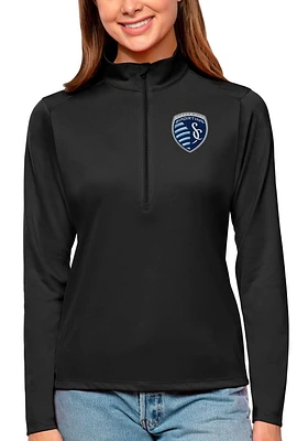 Antigua Sporting Kansas City Womens Tribute Qtr Zip Pullover