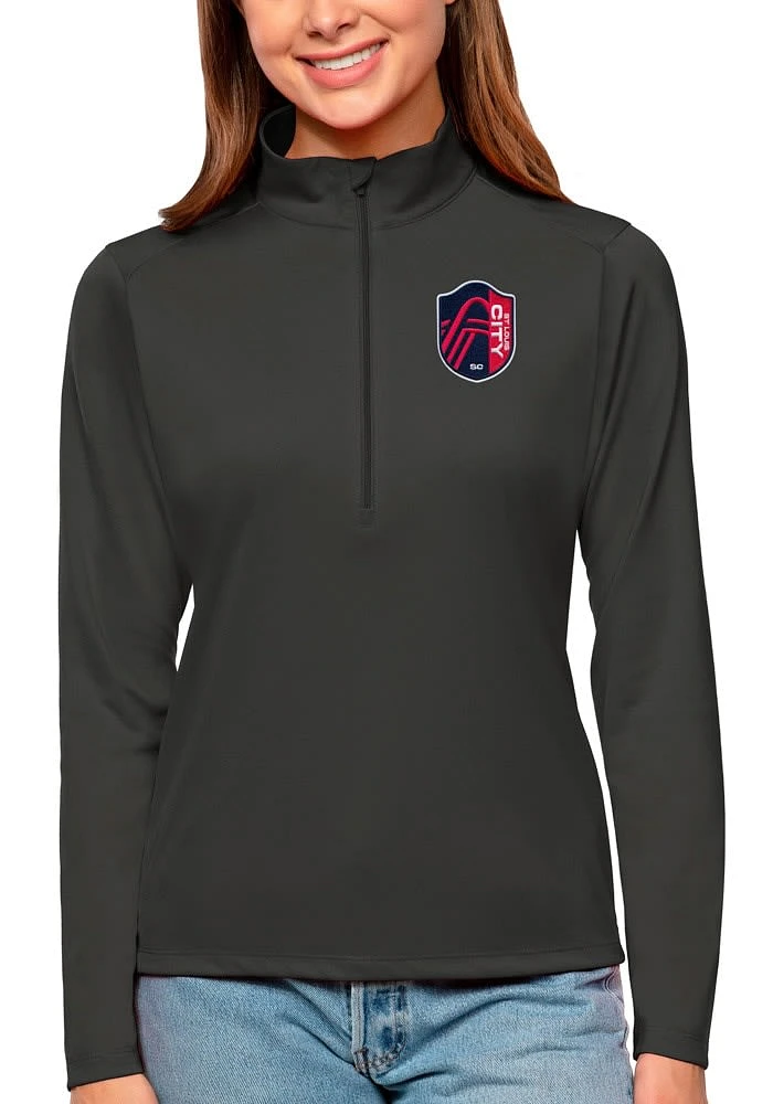 Antigua St Louis City SC Womens Tribute Qtr Zip Pullover