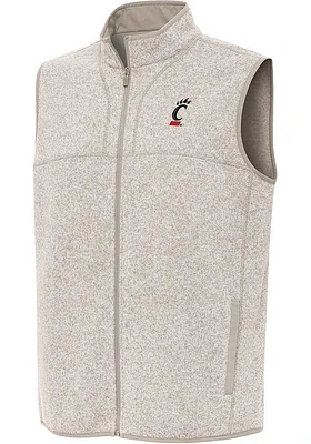 Antigua Cincinnati Bearcats Mens Oatmeal Fortune Sleeveless Jacket