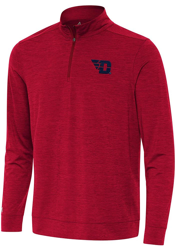 Antigua Dayton Flyers Mens Bright Long Sleeve Qtr Zip Pullover