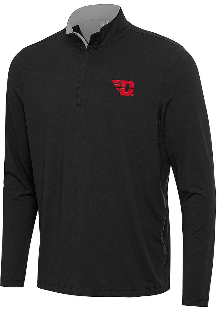 Antigua Dayton Flyers Mens Content Long Sleeve Qtr Zip Pullover