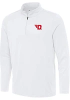 Antigua Dayton Flyers Mens Reprocess Recycled Long Sleeve Qtr Zip Pullover