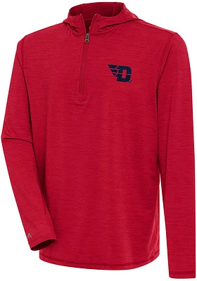 Antigua Dayton Flyers Mens Tidy Long Sleeve Qtr Zip Pullover