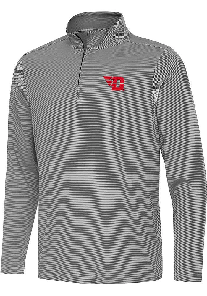 Antigua Dayton Flyers Mens Twine Long Sleeve Qtr Zip Pullover