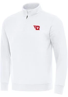 Antigua Dayton Flyers Mens Victory Long Sleeve Qtr Zip Pullover