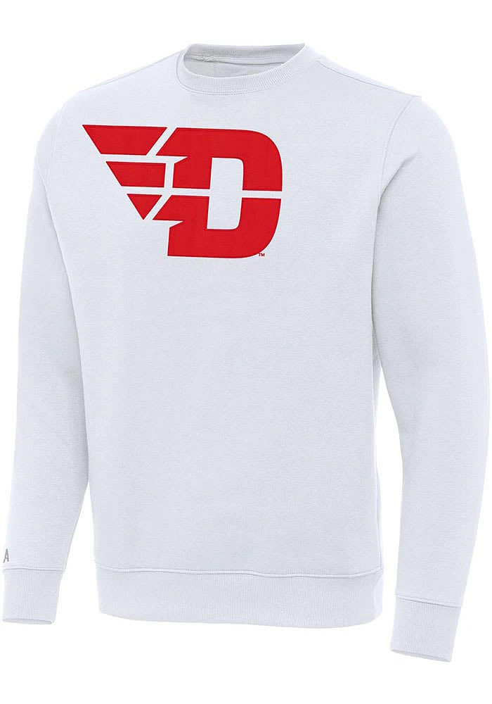 Antigua Dayton Flyers Mens Full Front Victory Long Sleeve Crew Sweatshirt