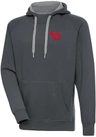 Antigua Dayton Flyers Mens Charcoal Victory Long Sleeve Hoodie