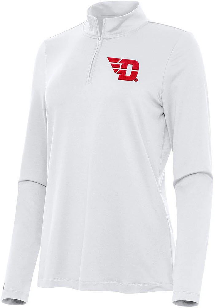 Antigua Dayton Flyers Womens Reprocess Recycled Qtr Zip