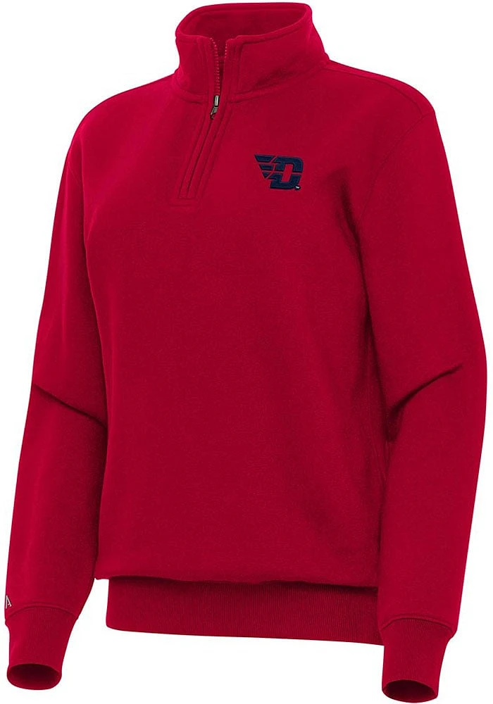 Antigua Dayton Flyers Womens Victory Qtr Zip