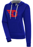 Antigua Dayton Flyers Womens Blue Full Front Victory Hooded Sweatshirt